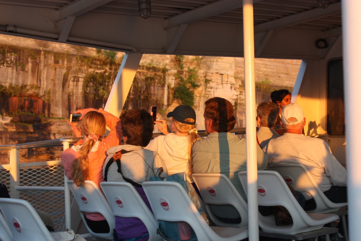 Intimate views of the cliffs from the boat.