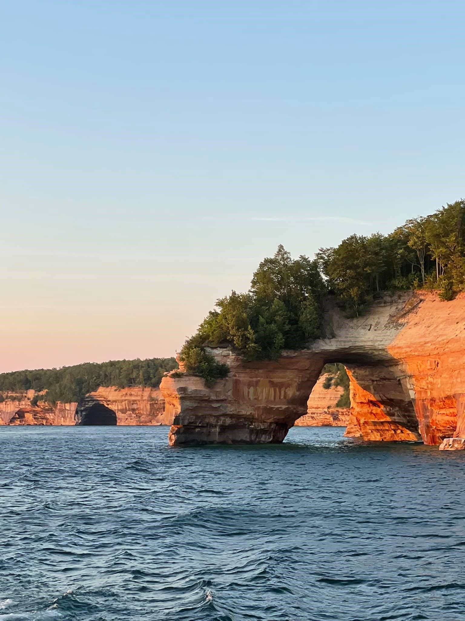 Lovers Leap, one of the landmarks in the Pictured Rocks park.