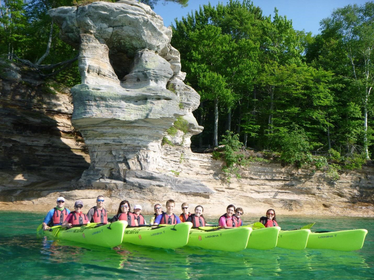 Kayakers near Chapel Rock