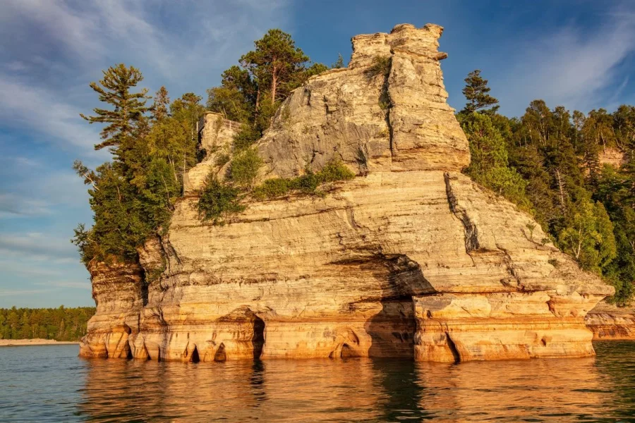 Miners Castle seen by water. PC: Craig Blacklock