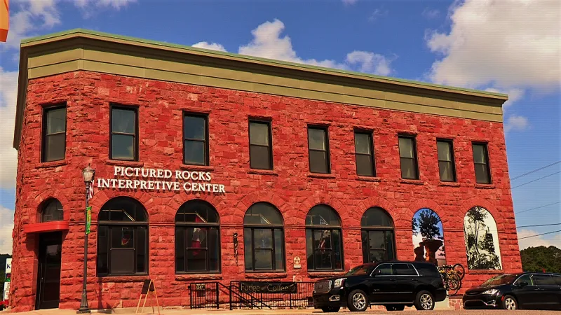 The Pictured Rocks Interpretive Center is located at 100 W. Munising Ave., Munising.