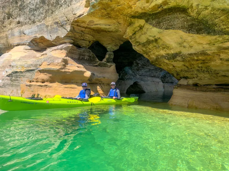 Pictured Rocks Kayaking offers the area’s only offshore launch. PC: Pictured Rocks Kayaking